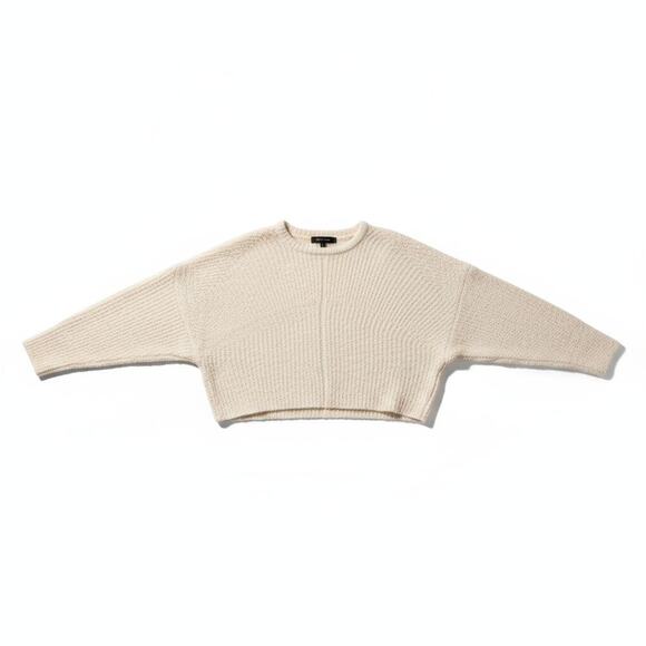 Vintage Crop Top Sweater Women Size XS Ivory Short Cropped Gold Chain Cult Punk - Picture 9 of 14